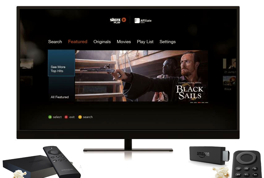 STARZ PLAY Everywhere Come to Amazon Fire TV and Fire TV Stick